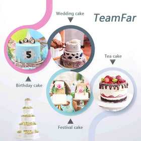 TeamFar 8-inch round cake pan ready for dishwasher-safe cleaning after baking