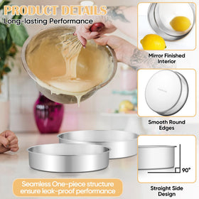 TeamFar leak-proof design prevents spills during baking