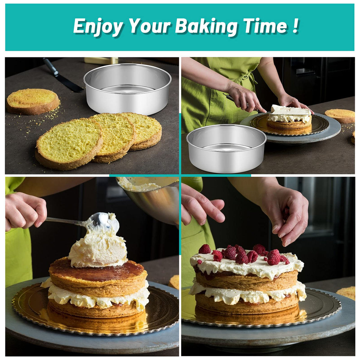 TeamFar two-pack set ideal for layered cakes and pies
