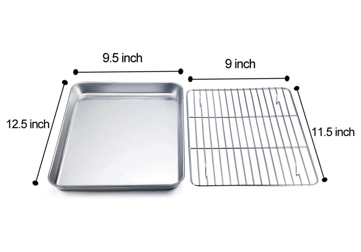 TeamFar cooling rack fits inside the pan for spill-free roasting