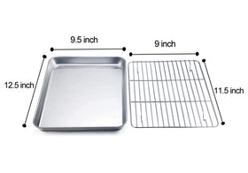 TeamFar cooling rack fits inside the pan for spill-free roasting