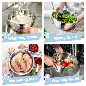 TeamFar bowls' dishwasher-safe interior for quick cleaning.