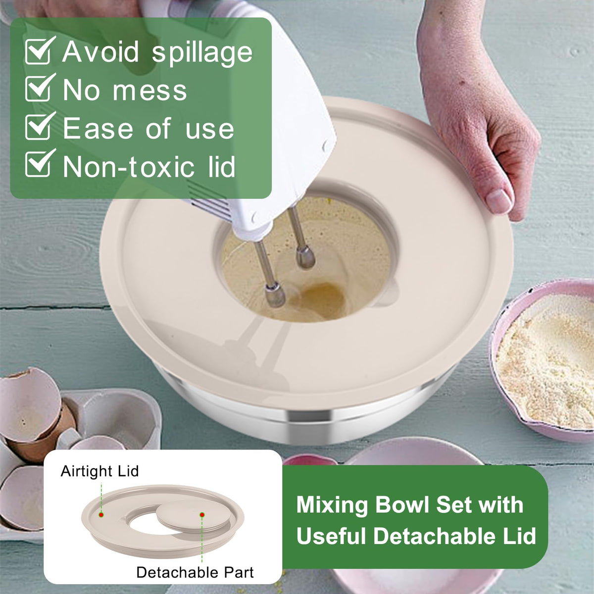 TeamFar bowls with dishwasher-safe interiors for effortless cleanup