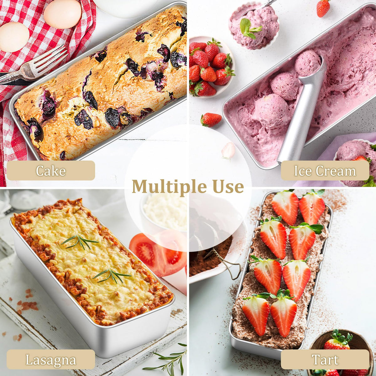 TeamFar oven-safe and dishwasher-safe design simplifies cleanup after baking