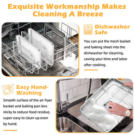 TeamFar dishwasher-safe set simplifies cleaning after baking.