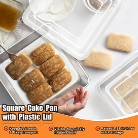 TeamFar dishwasher-safe stainless steel pan simplifies cleanup after baking.