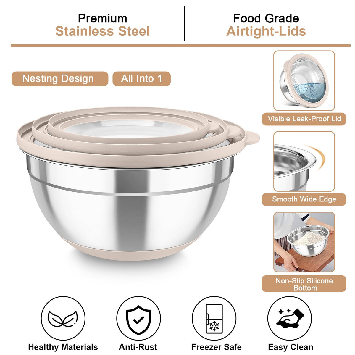 TeamFar three graters attach to the lid for quick slicing and shredding
