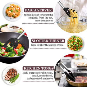 Heatproof silicone utensils withstand high temperatures without deforming.