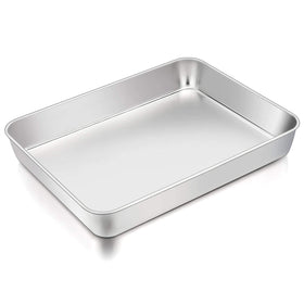 TeamFar lasagna pan with brushed surface for durable everyday baking.