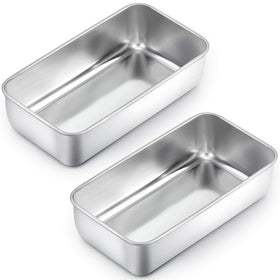 TeamFar loaf pan 9x5 inch outer view highlights sturdy stainless steel construction