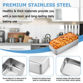 TeamFar loaf pan with even baking helps browning across the loaf.