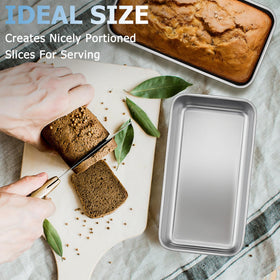 TeamFar loaf pan stackable design saves cabinet space when stored.