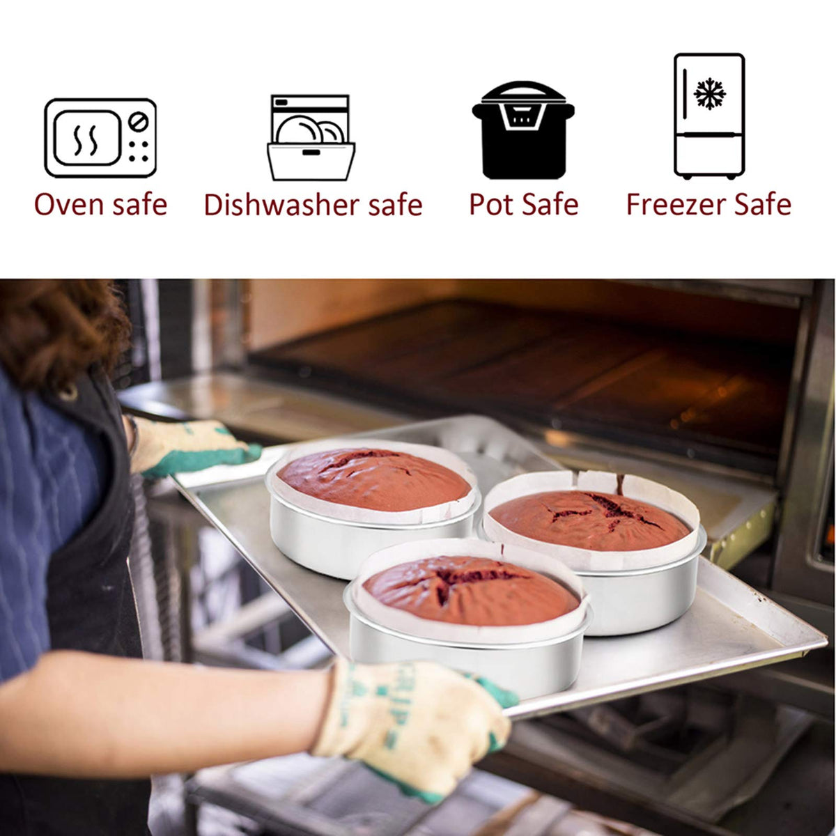 TeamFar mirror-finish cake pan adds a shiny presentation to every bake