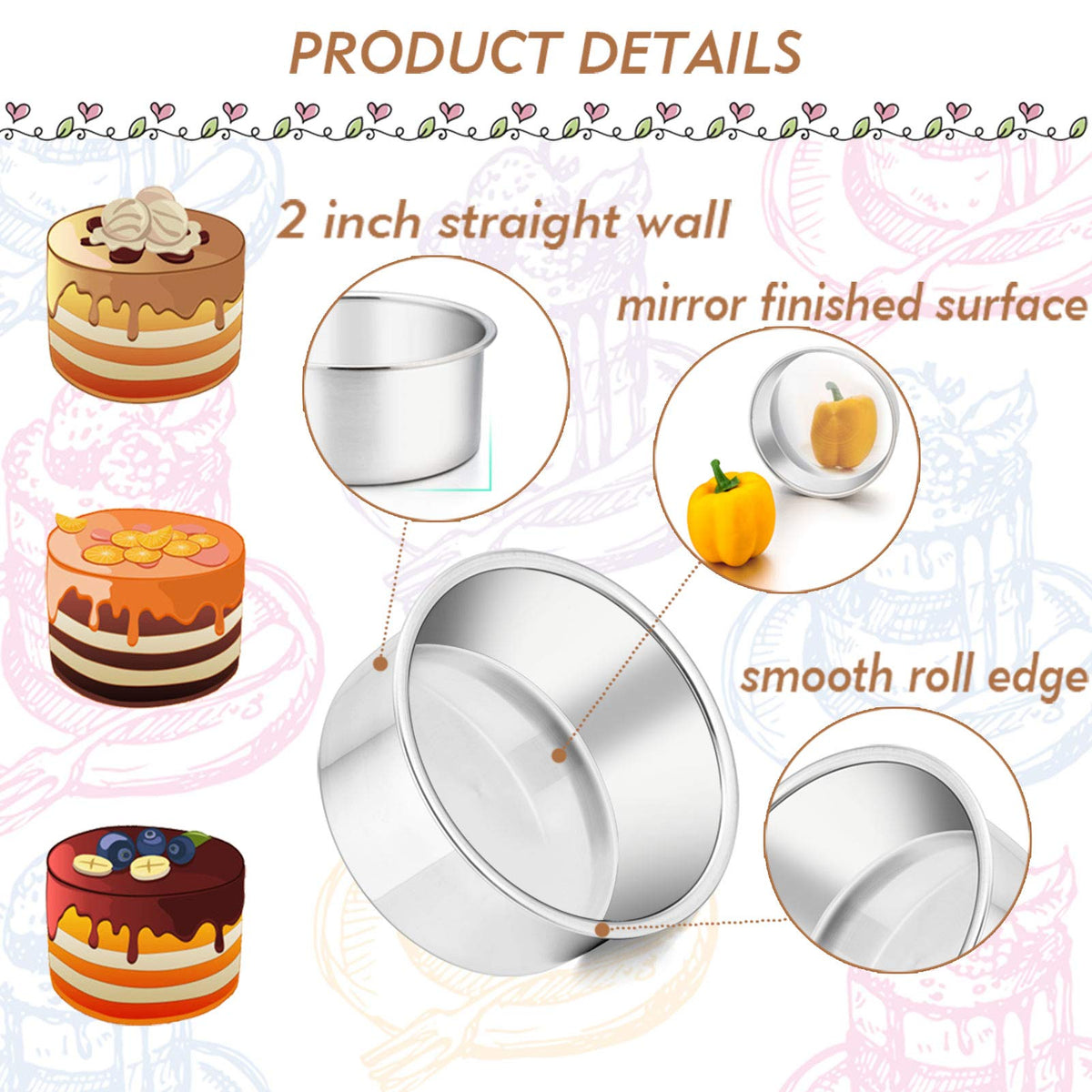 TeamFar mirror finish surface for elegant mini cakes