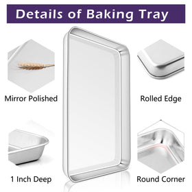 TeamFar mirror finish pan promotes easy food release during baking.