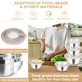 TeamFar 3 qt bowl with transparent lid for easy visibility