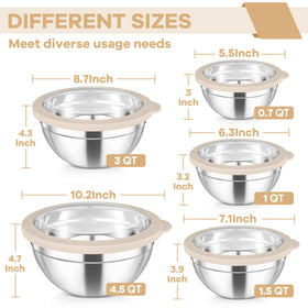 TeamFar 4.5 qt bowl with lid shown for mixing and prep