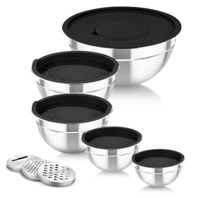 TeamFar mixing bowls with airtight lids for fresh fridge storage.
