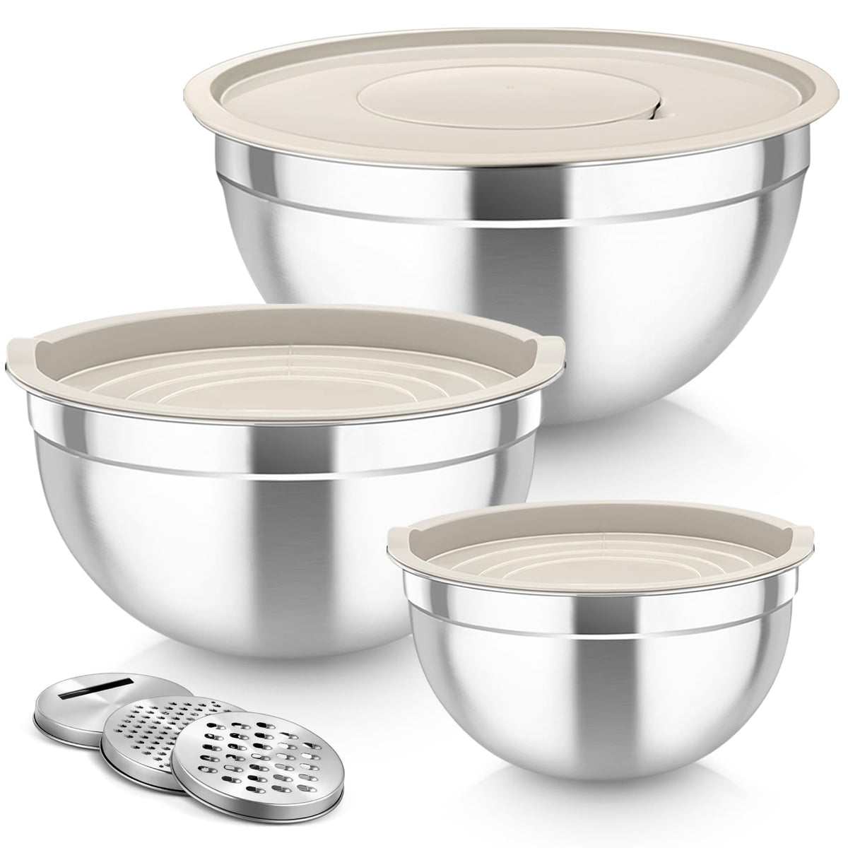 TeamFar mixing bowls with lids showing 4.6 qt capacity for versatile prep