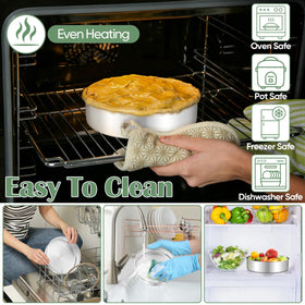 TeamFar multi-purpose 7-inch pans suitable for cakes and more