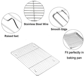 TeamFar baking tray and rack set suitable for multiple uses in the kitchen
