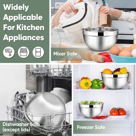 TeamFar versatile bowls for salad prep, whipping cream, and leftovers