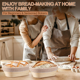 TeamFar natural rattan texture adds durability for bread fermentation.