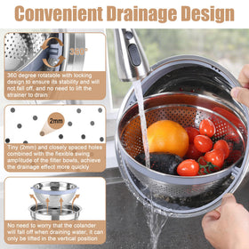 TeamFar nesting bowls with non-slip bottom stay steady on counters