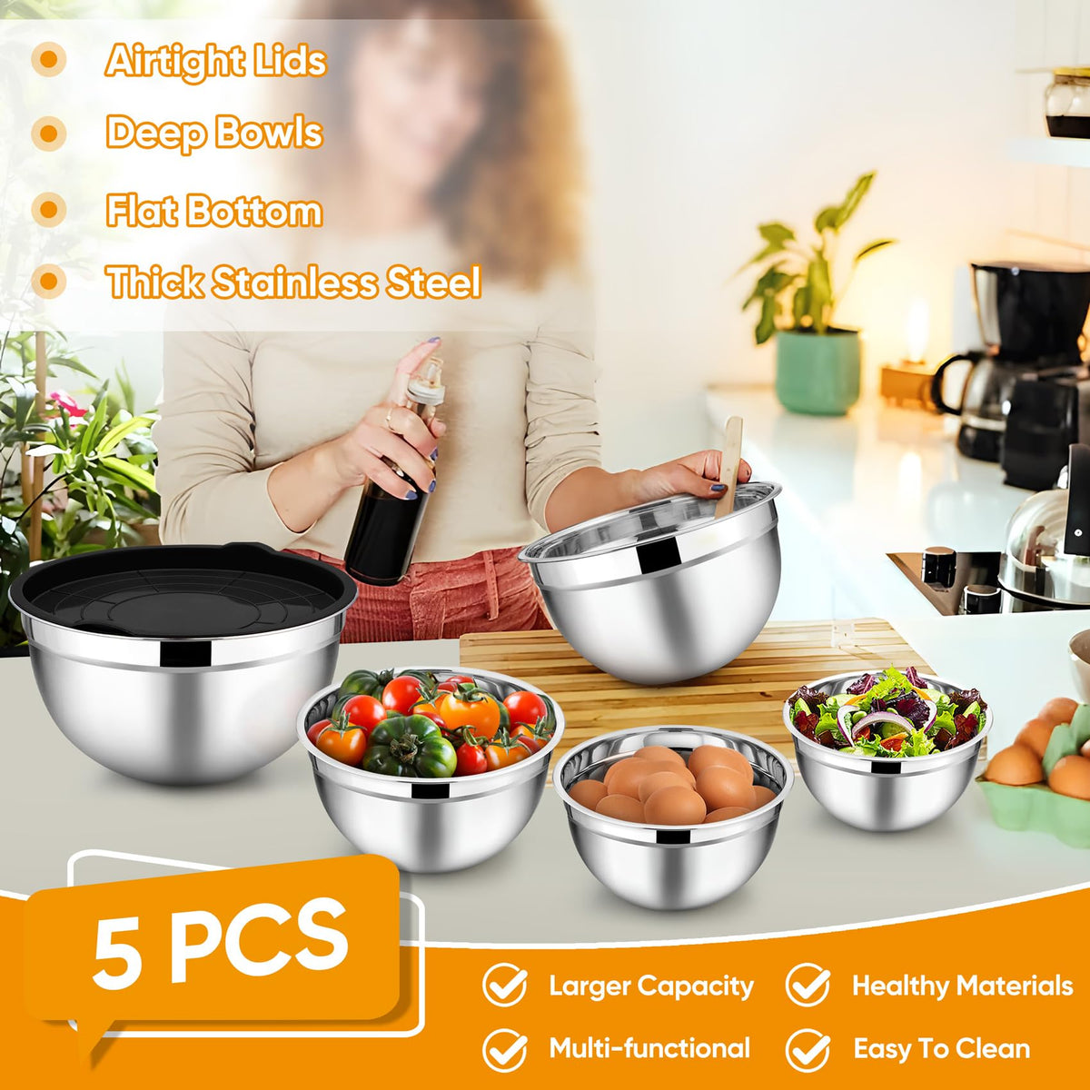 TeamFar nesting design saves counter space in busy kitchens.