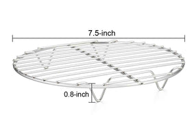 TeamFar round cooling rack side view highlights two-pack convenience for baking and steaming.