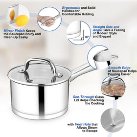 TeamFar saucepan on stovetop demonstrates even heat distribution for simmering.