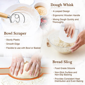 TeamFar silicone bread brush for even flour distribution and cleaning.