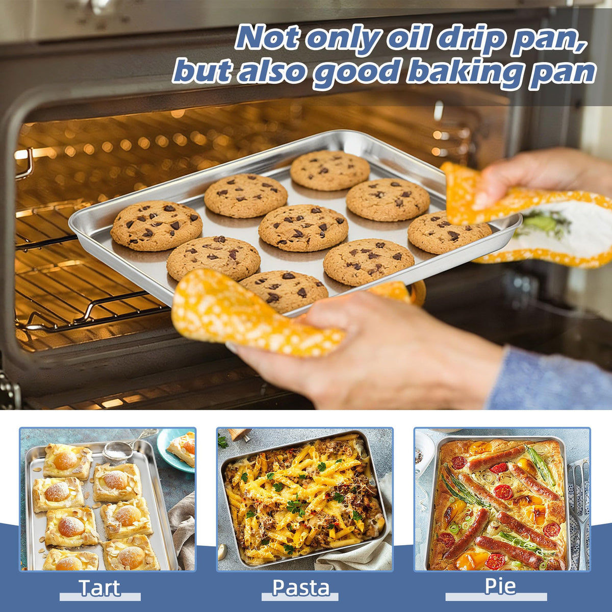 TeamFar smooth tray cleans easily after cooking.