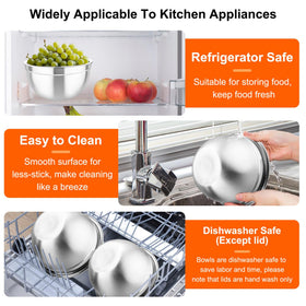 TeamFar stackable set saves cabinet space and stays organized.