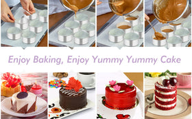 TeamFar stainless steel cake pan for healthy cooking without coatings