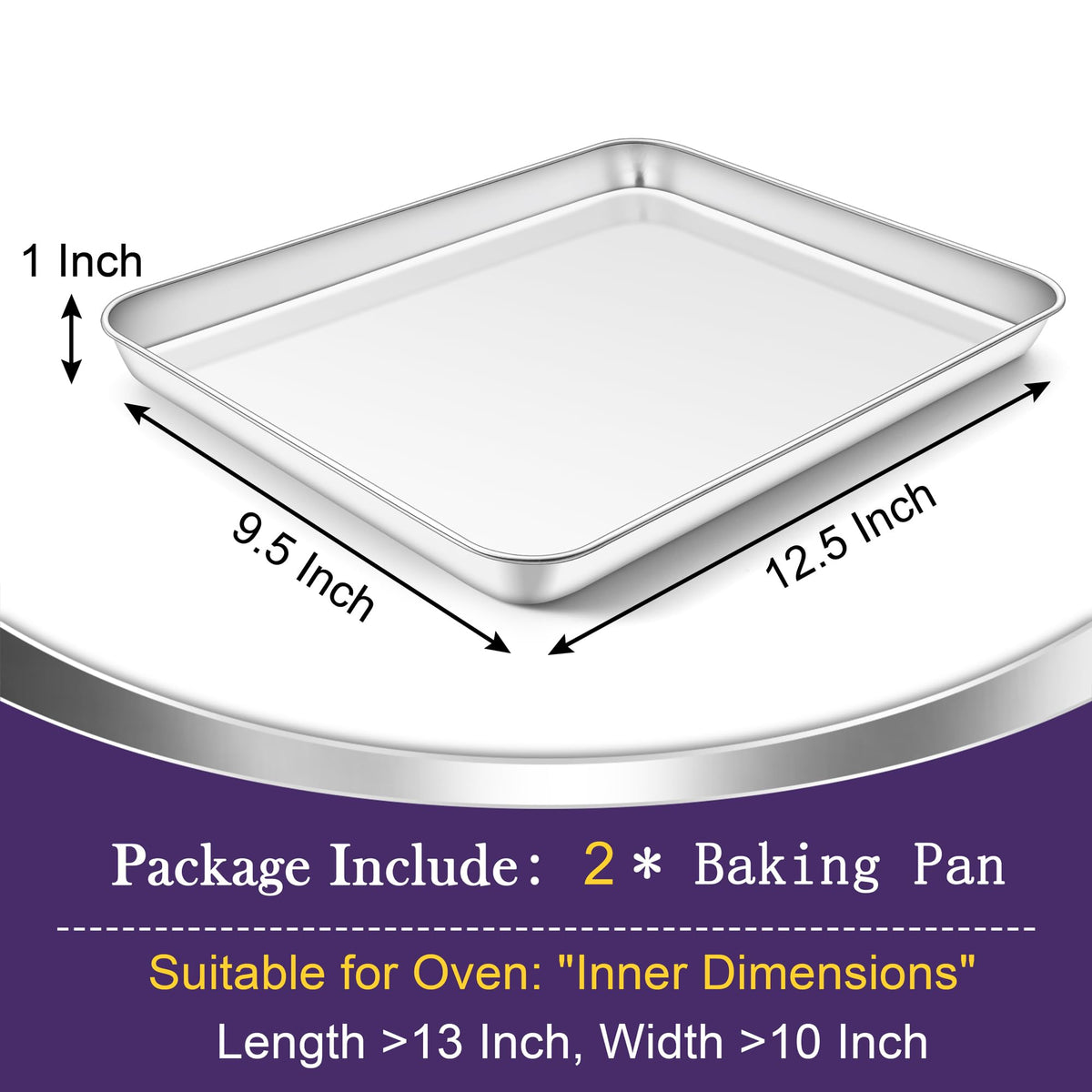 TeamFar stainless steel oven trays designed for versatile roasting in standard ovens.