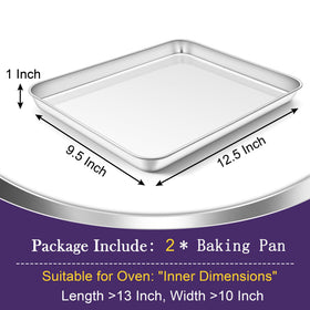 TeamFar stainless steel oven trays designed for versatile roasting in standard ovens.