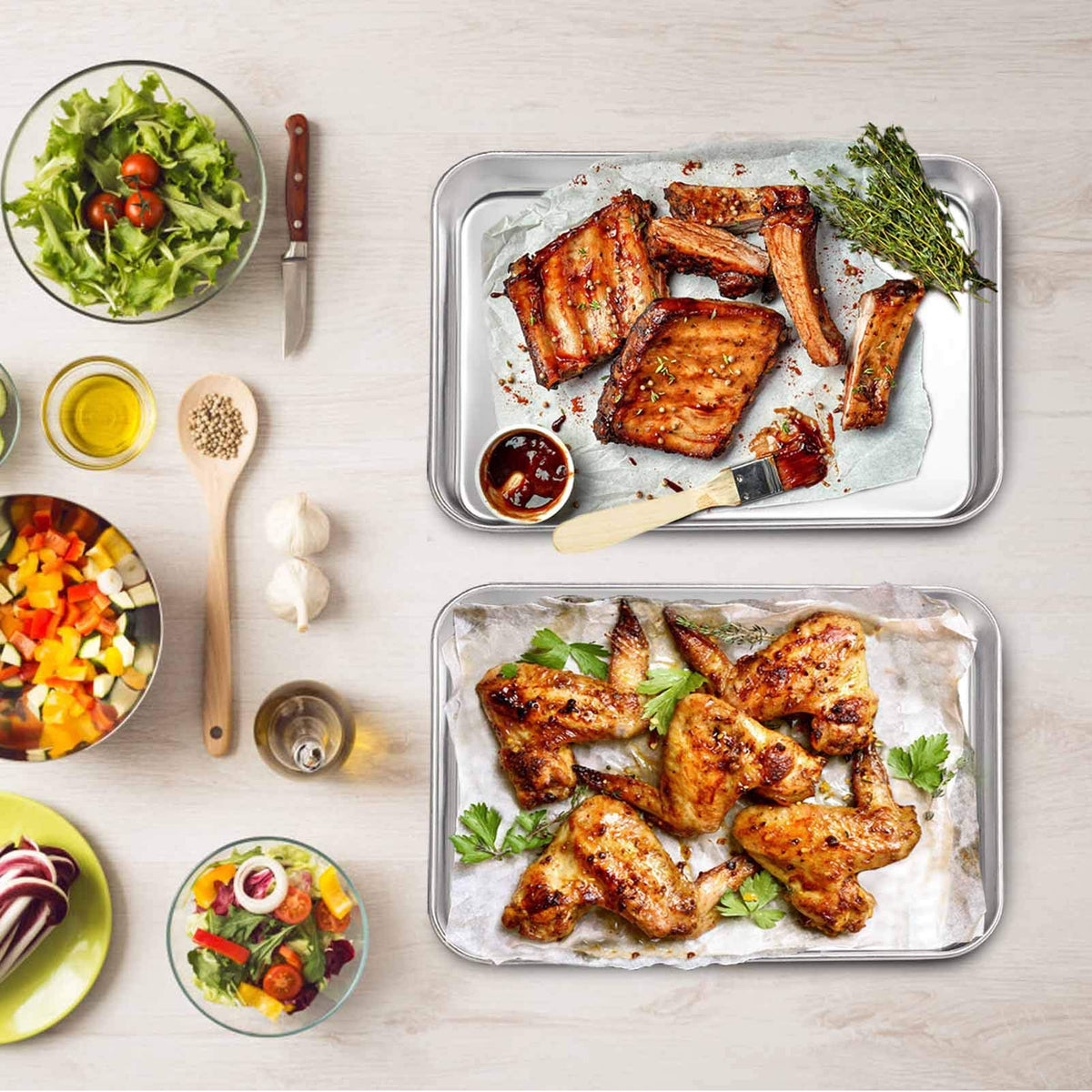 TeamFar stainless steel construction ensures durable daily baking