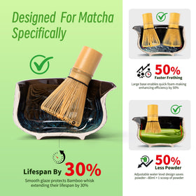 TEANAGOO bamboo whisk perfect for smooth, frothy matcha at home