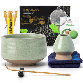 TEANAGOO matcha whisk set with bowl for ceremonial tea preparation