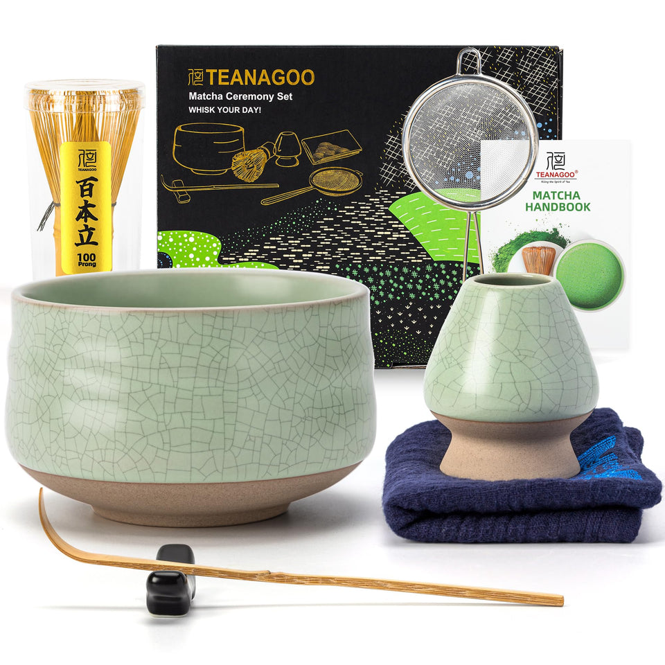 TEANAGOO matcha whisk set with bowl for ceremonial tea preparation