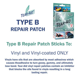 TEAR-AID alcohol pads for surface prep before patching.
