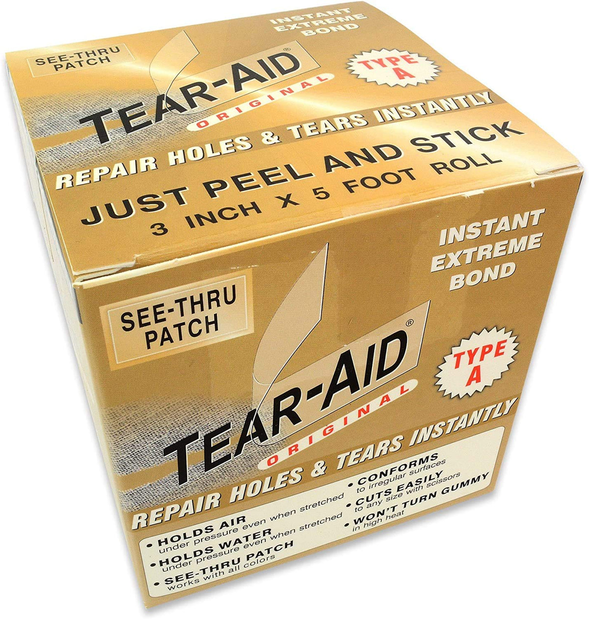 TEAR-AID patch roll 3in x 5ft ready for quick fabric repair on-site