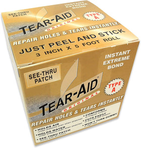 TEAR-AID patch roll 3in x 5ft ready for quick fabric repair on-site