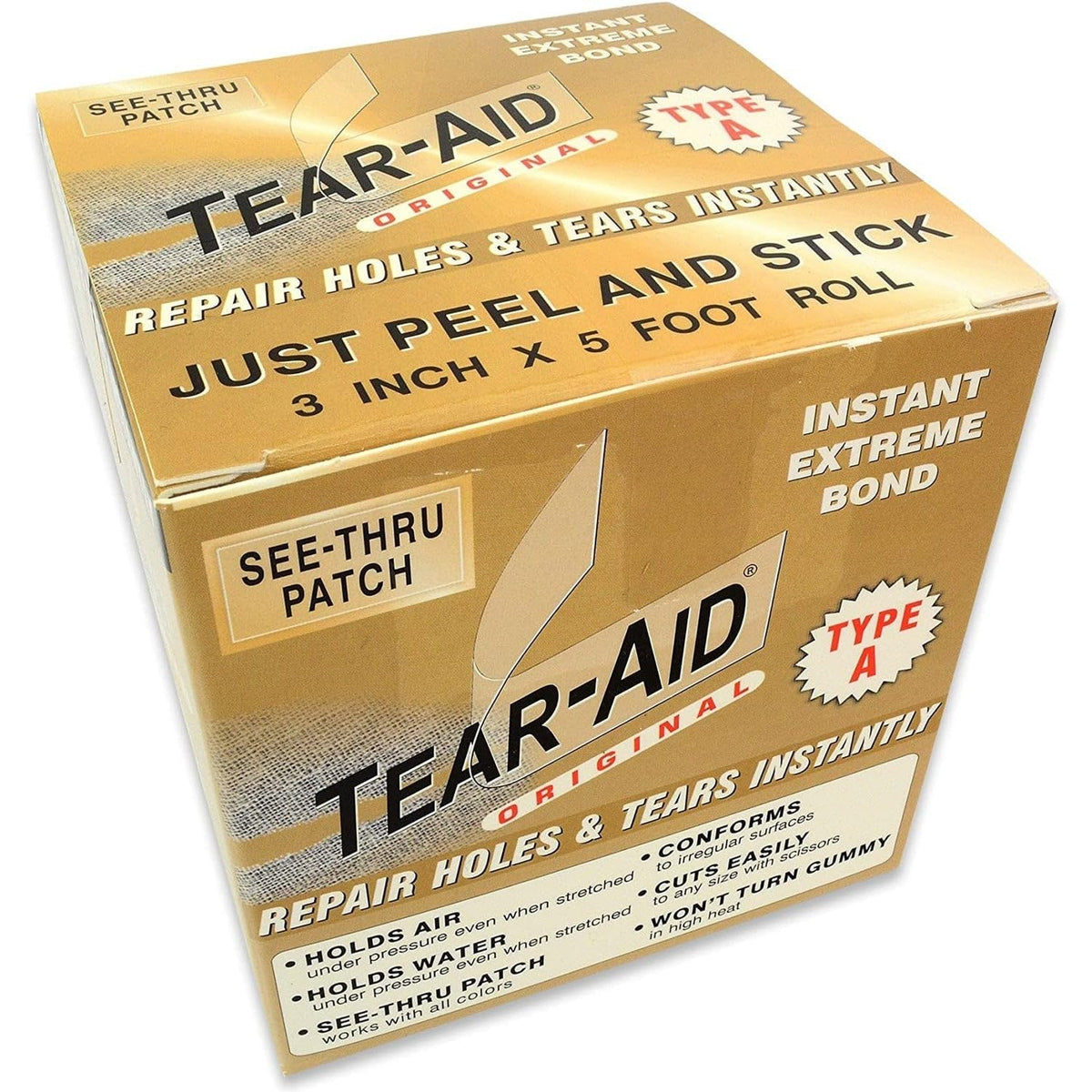 TEAR-AID UV-resistant patch helps prevent discoloring over time