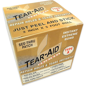 TEAR-AID UV-resistant patch helps prevent discoloring over time