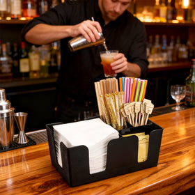 Tebery bar caddy is easy to wipe clean after busy shifts