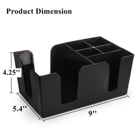 Tebery caddy features dual napkin slots for easy loading and restocking