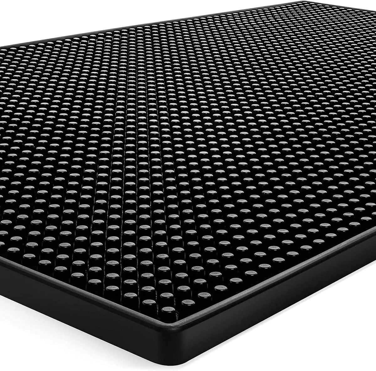 Tebery bar mat 18x12 close-up emphasizes durable rubber for long-lasting wear