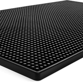 Tebery bar mat 18x12 close-up emphasizes durable rubber for long-lasting wear